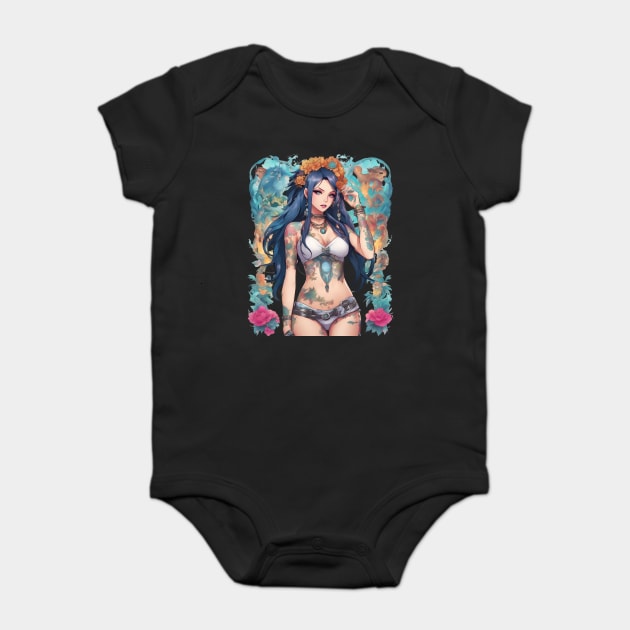 Anime Rock Chick Baby Bodysuit by animegirlnft
